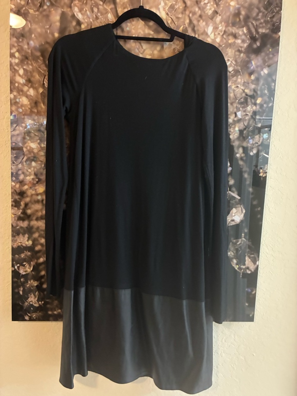 Bailey 44 Black Long Sleeve Layered Hem Dress- Anthropologie